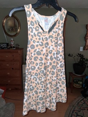 Cat & Jack Leopard Print Tank Cover-Up Dress   Girls Size Large (10/12) 