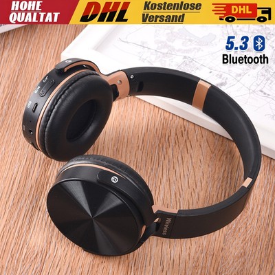 Wireless Bluetooth 5.3 Kopfhörer Bass Over Ear Hifi Stereo Headset True Sport