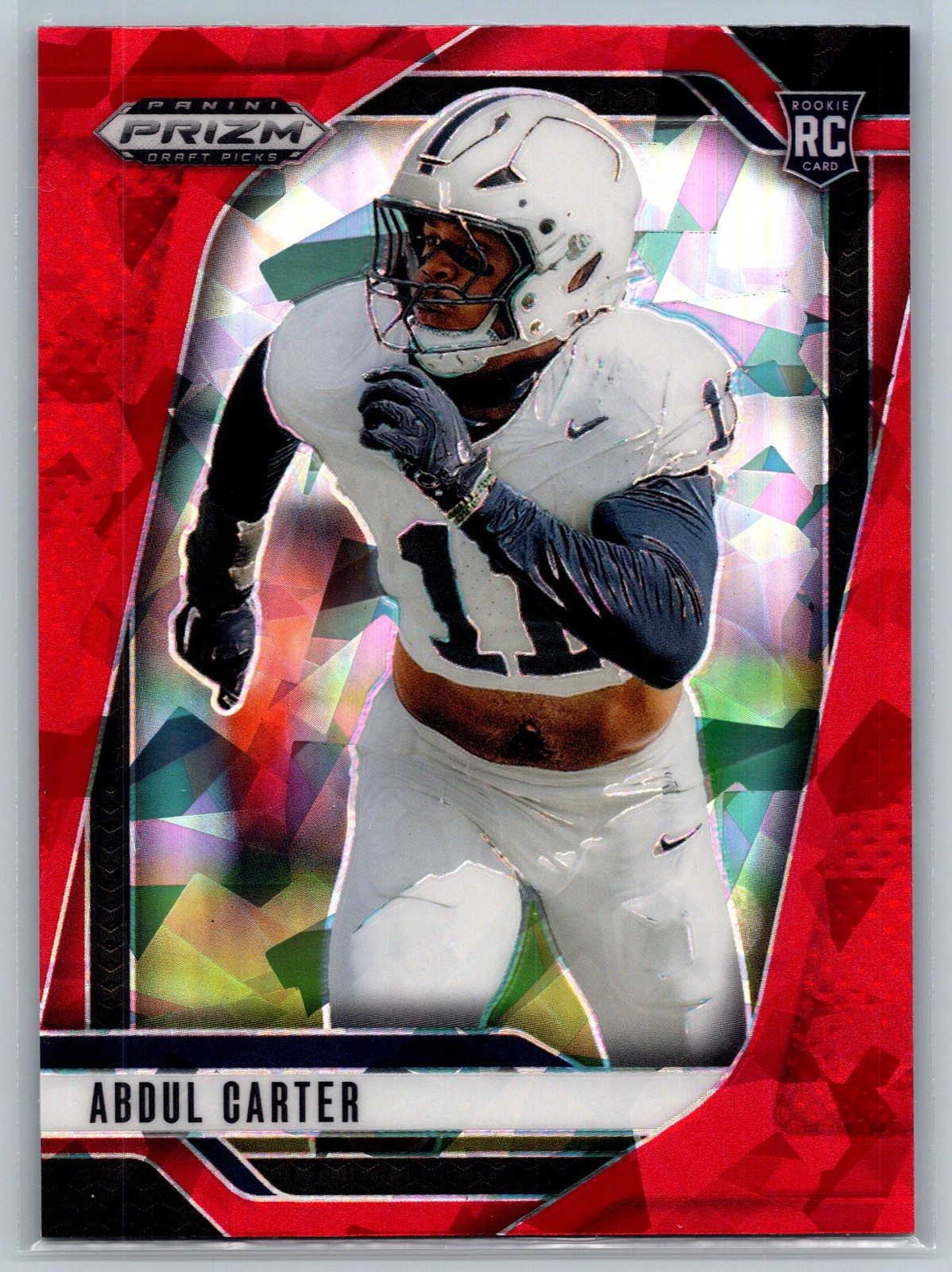 Abdul Carter - #102 2025 Panini Prizm Draft Picks Prizms Red Ice - 1C