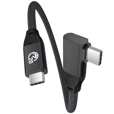 Right Angle USB C Cable 6 inch 0.5ft Short USB C to USB C 90 Degree Cable 100...