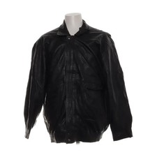 Lederjacke, Herren, Größe: 58, Schwarz, Polyester, Einfarbig #Zo8