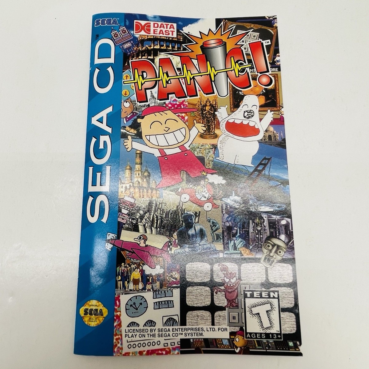 Panic! (Sega Genesis CD, 1994) Genuine Case, Manual Cover w/ Reg