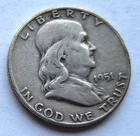 1951-D  BEN FRANKLIN HALF DOLLAR 90% SILVER