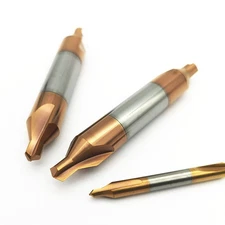 60 Degree Carbide Double End Center Drill Bit 1-6mm Countersink AlTiN Coated