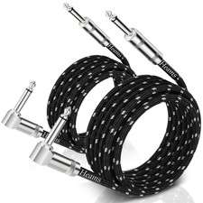 2 Pack Premium 10 FT Guitar Cable, 1/4 Inch Instrument Cable- Noise Free and Lon