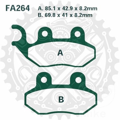 EBC SFA Carbon Bremsbeläge SFAC264 1 Satz vorne für Adiva AD 250 2007