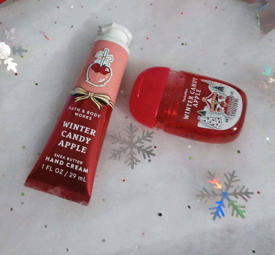 Bath & Body Works 5 piezas Invierno Caramelo Manzana Mini/Juego de Viaje y Bolsa de Regalo Foto 3 de 4