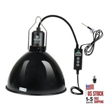 Reptile Light Fixture with Dimming 8.5in Deep Dome Temperature Display 