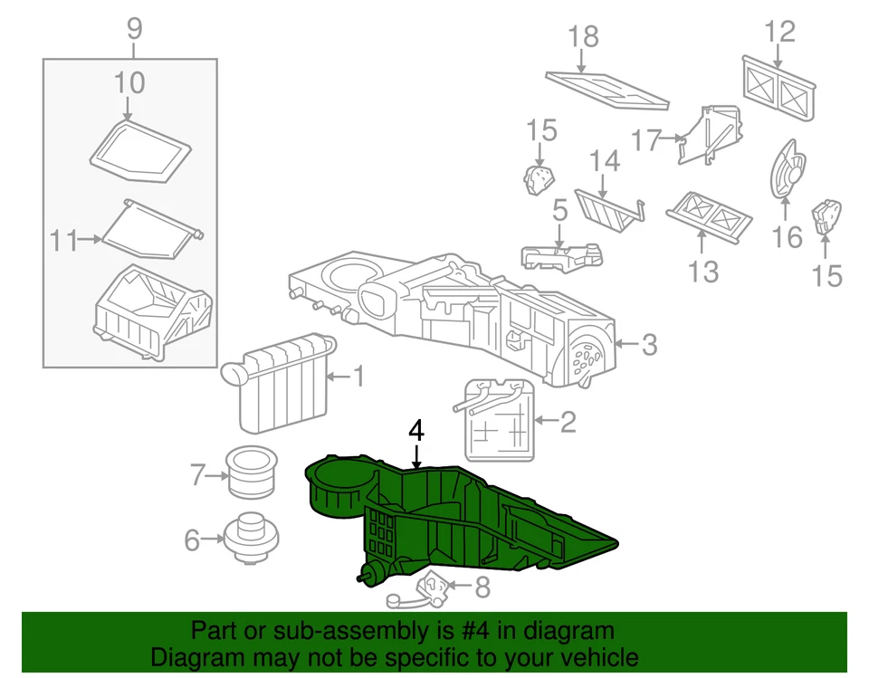 Genuine GM HVAC Heater Air Conditioning Evaporator and Blower Module 89023357 - Image 2 of 2