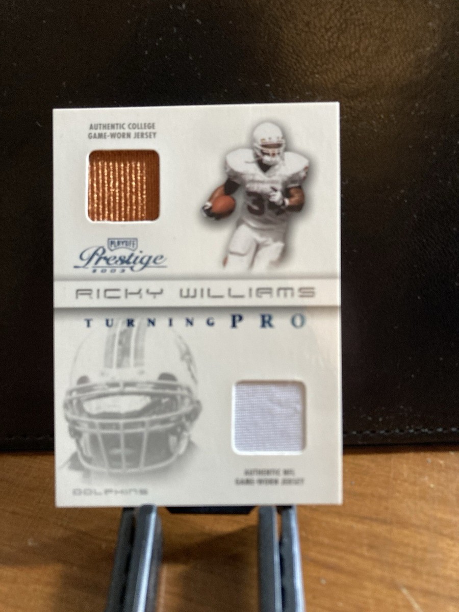 2003 Playoff Prestige Ricky Williams Turning Pro Dual Patch /250