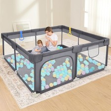 Baby Playpen 52" 52" Play Pens for Babies and Toddlers Anti-Fall Play Yard US