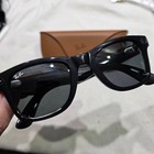 Ray-Ban Meta Wayfarer Smart Sunglasses - Shiny Black/G15 Green - RW4006 Fast SH