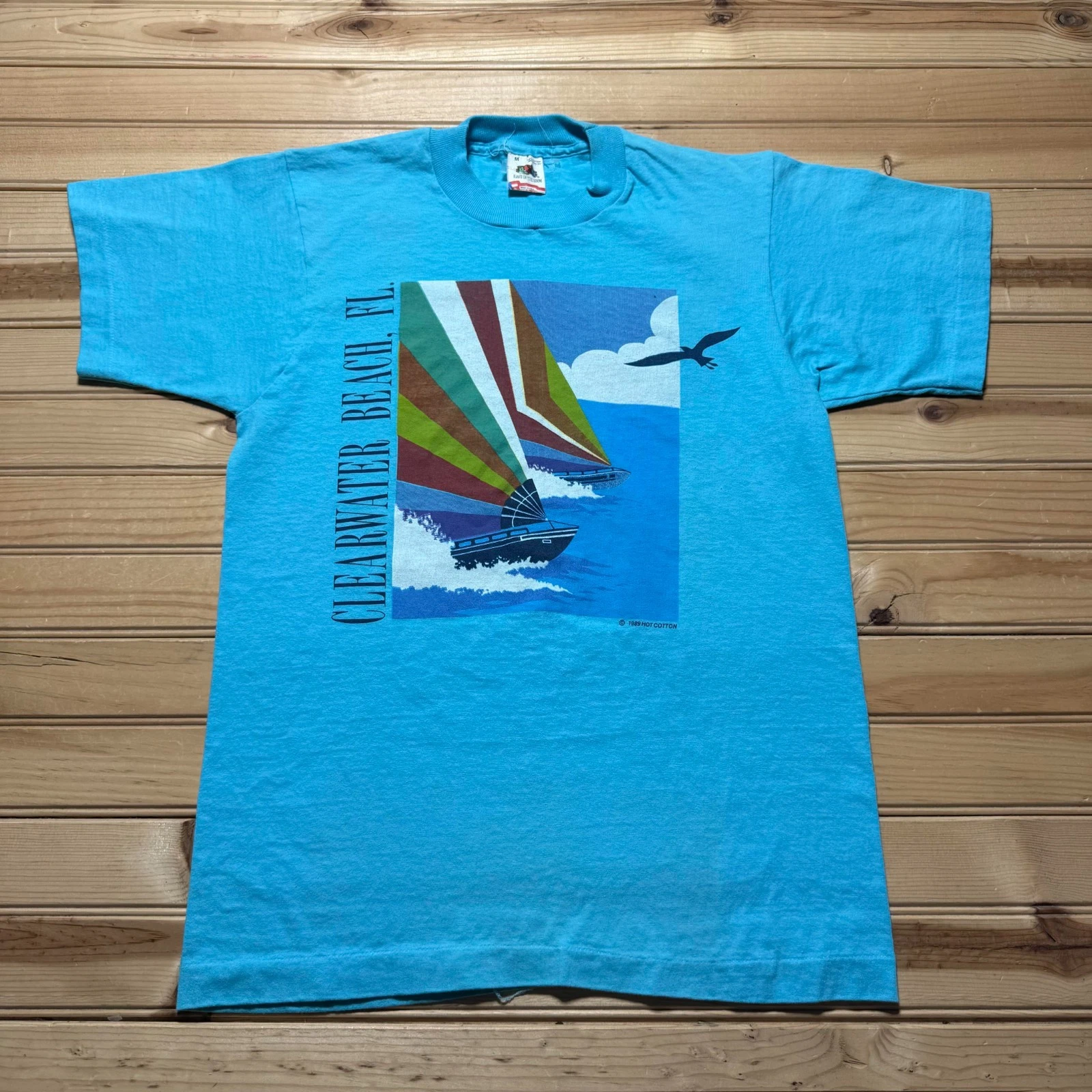 Vintage 80s 1989 Clearwater Beach Florida Sailboat T-Shirt USA Made Size Medium
Opens in a new windo