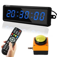 SMAHEAT Fitness Timer with Stopwatch Button, Suitable for School/exam/Home Ex...