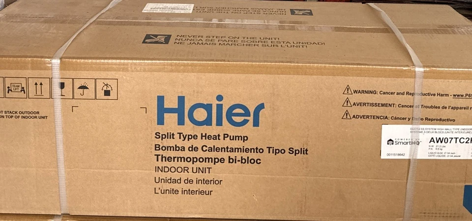 Haier AW07TC2HDA1 7000 Btu Split Type Heat Pump Indoor Unit Only New In Box - Image 2 of 3