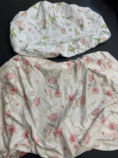 Floral Baby Sheet Set Pack n Play Fitted Sheet Pink Knit Changing Table Fitted