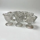 Set of 8 vintage Anchor Hocking Ice Cream 🍨 Sherbert Dishes Fluted 4” Tulip