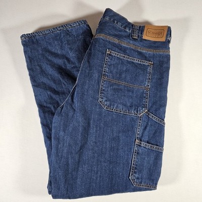 CE Schmidt Fleece Lined Jeans Men's 40x32 Medium Wash Utility Pockets