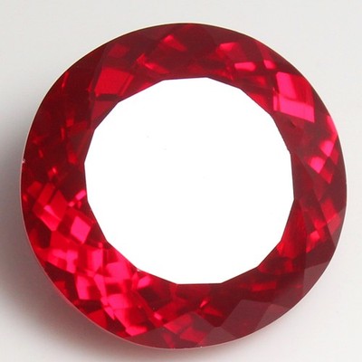Natural 33.80 Ct Certified Mogok Pigeon Blood Red Ruby 20x20 MM Round Gemstone