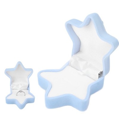 ZJchao Cute Ring Box Star Shaped Jewelry Box Compact Portable Small Travel Je...