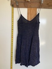 Divide Spaghetti Strap Mini Dress Size 2 Black Sparkling