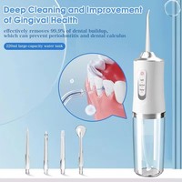 Cordless Dental Water Flosser with Jet 4 Tips Floss Oral Irrigator Teeth Cleaner