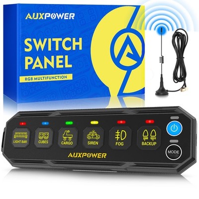 AUXPOWER 4/6 Gang RGB Slim Switch Panel LED Pod Control for Toyota Tacoma Tundra