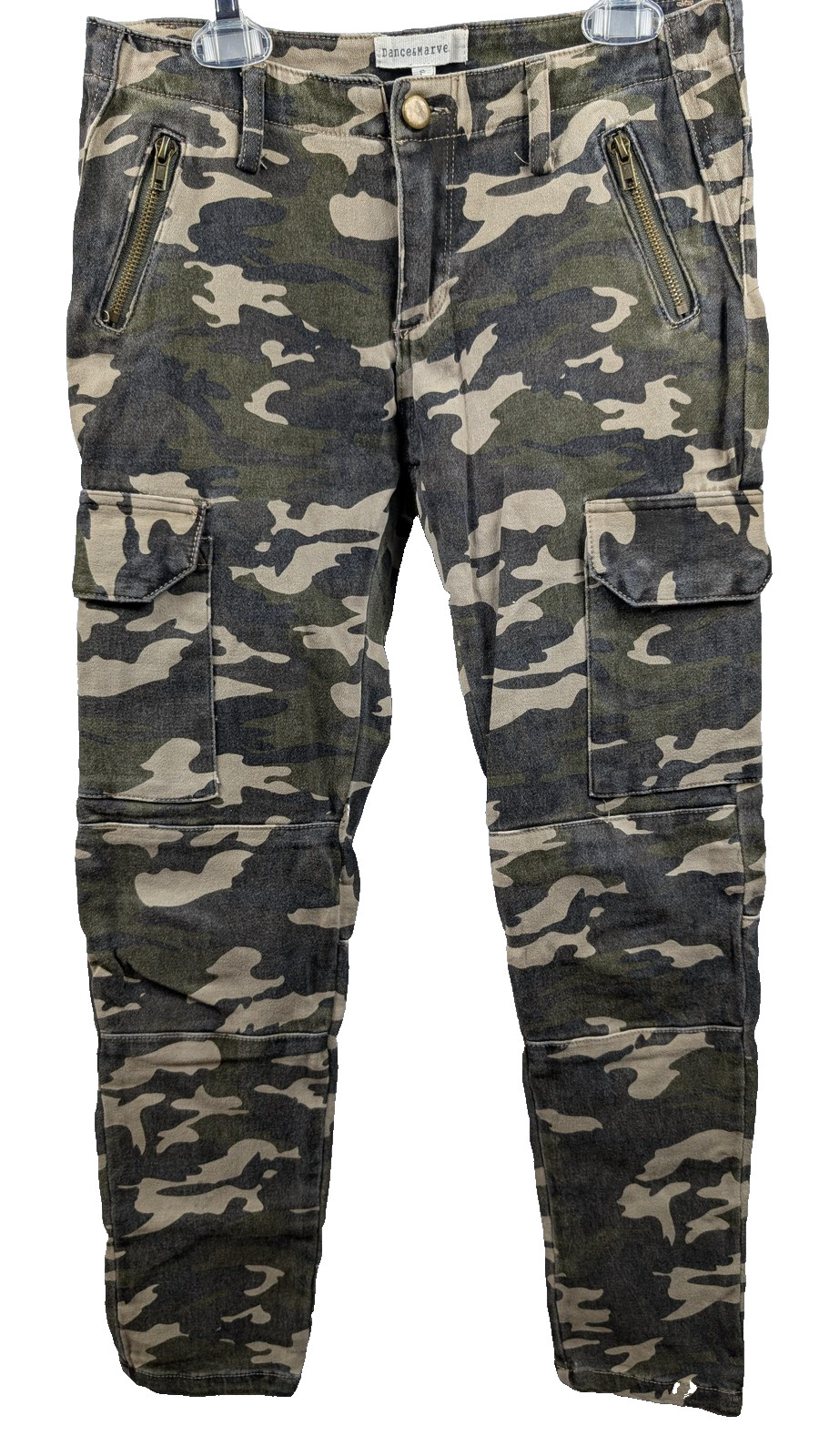 Womens Small Camo Stretch Zipper Pockets Dmf-1356