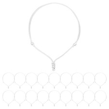 30pcs Adjustable Necklace Cords 2MM 12.6-25.2 Inch Handmade Craft Ropes White