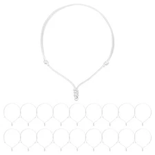 30pcs Adjustable Necklace Cords 2MM 12.6-25.2 Inch Handmade Craft Ropes White