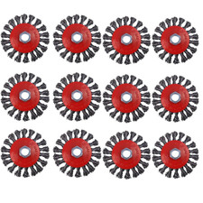 12 Pack 4 Inch Wire Wheels for Angle Grinder, Wire Brush for 4 1/2 Angle Grinder