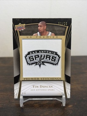 2007-08 UD Premier - Tim Duncan Premier Stitchings Patch Gold /25
