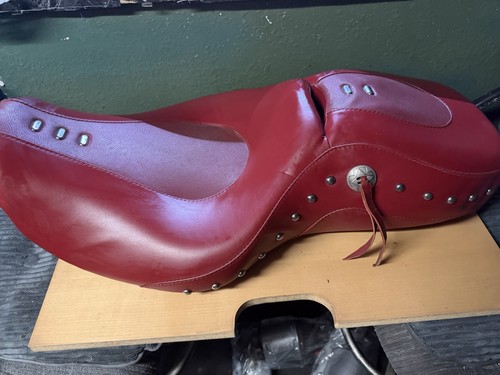 Harley Touring Seat Red Leather 2007 And Up