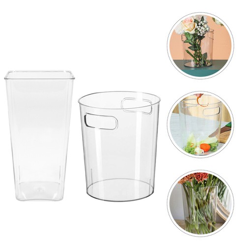 2 Pcs Transparenter Vorratseimer économies Blumenstraußhalter Aus Acryl Vase