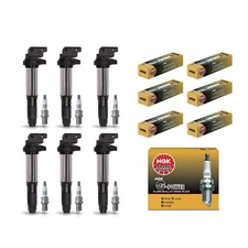 Ignition Coil & NGK Platinum Spark Plug for BMW 330Ci 325i 525i 745i X3 X5 UF522