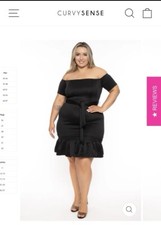 CurvySense Plus Size Off Shoulder Dress