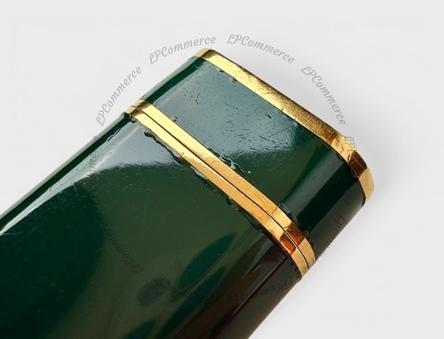 Accendino Cartier lacca cinese verde Chinese lacquer green box garanzia santos - Bild 4 von 14