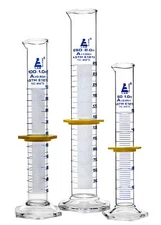 Eisco Labs Premium Graduated Cylinder Set - 50ml, 100ml & 250ml - ASTM,  Class A