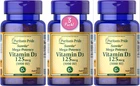 3 Pack Mega Potency Vitamin D3 5000 IU 300 Softgels (3x100) Bone Immune D-3 D 3