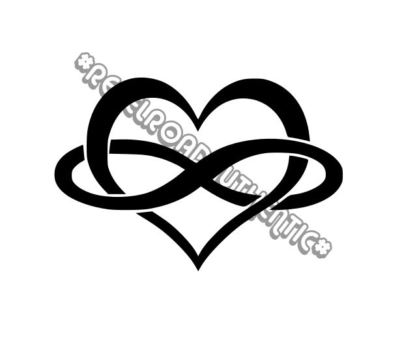 Infinity Heart Infinite Love Vinyl Decal