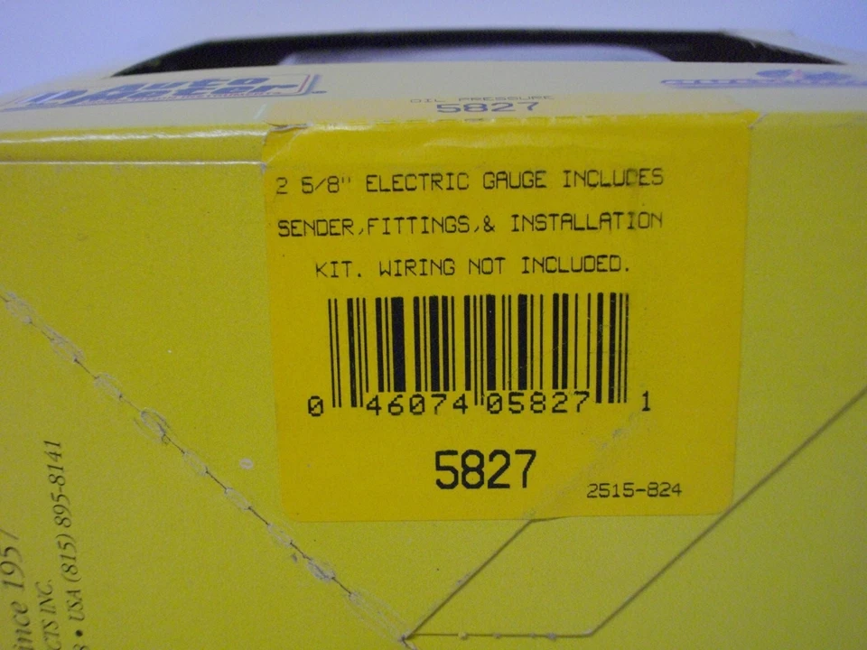 Kit de manómetro de presión de aceite AutoMeter Phantom 5827 con transmisor Foto 3 de 4