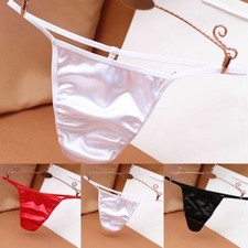Mens Brief Mini-Thong Swimwear Swim Underwear T-Back Bikini Swimsuit Beachwear