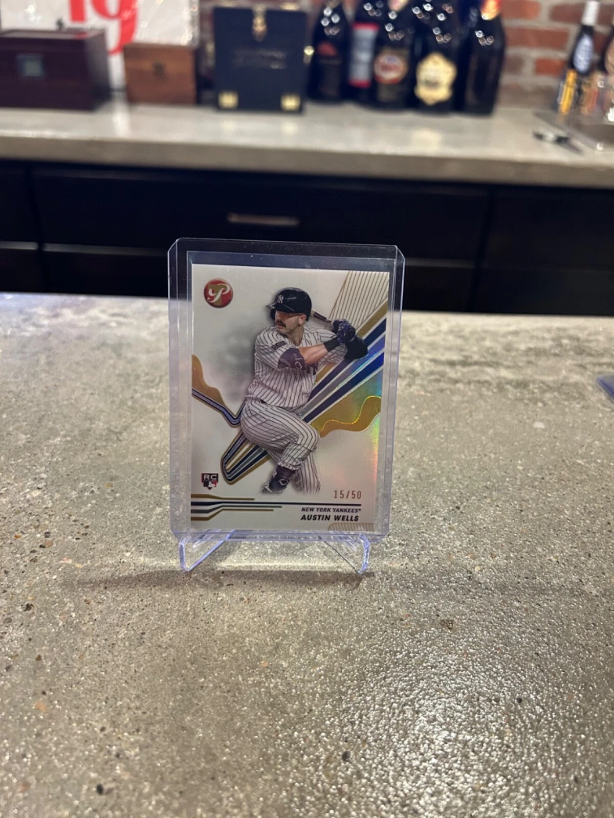 2024 Topps Pristine Gold Refractor #177 Austin Wells RC 15/50