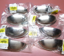 8 tiradores de copa Jeffrey Alexander con tornillos --3,5" de ancho níquel satinado