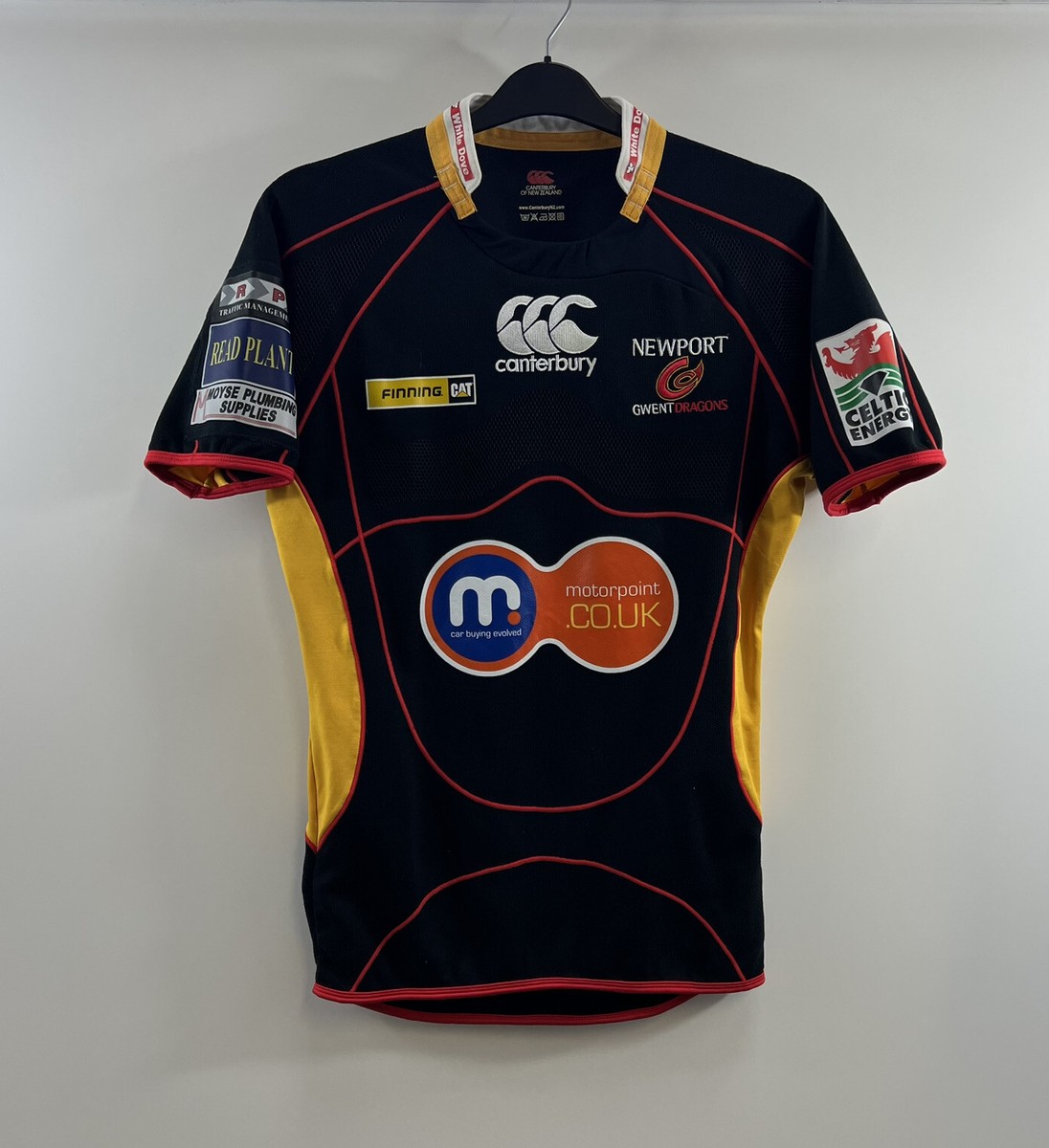 Newport Gwent Dragons Matchworn Rugby Shirt 2008/09 (M
