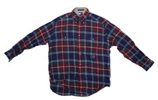 Vintage Tommy Hilfiger Mens Multicolor Plaid Long Sleeve Button Down Shirt L
