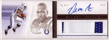 Delone Carter 2012 Panini Playbook AUTOGRAPH 2-Color PATCH Booklet #'d 098/399