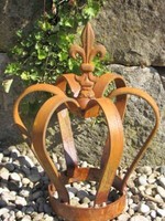 Dekokrone Mito Aus Edelrost 28 Cm Metallkrone Dekokrone Rostkrone Lilienspitze