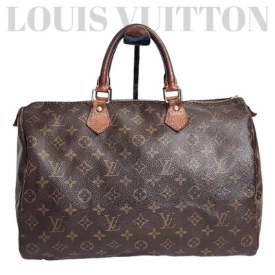 LOUIS VUITTON Monogram Speedy 35 Brown M41524 hand bag From Japan