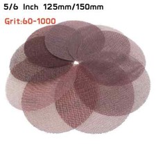 125mm/150mm Mesh Sanding Discs 60-1000 Grit, 5/6 Inch Hook and Loop Sanding Pads